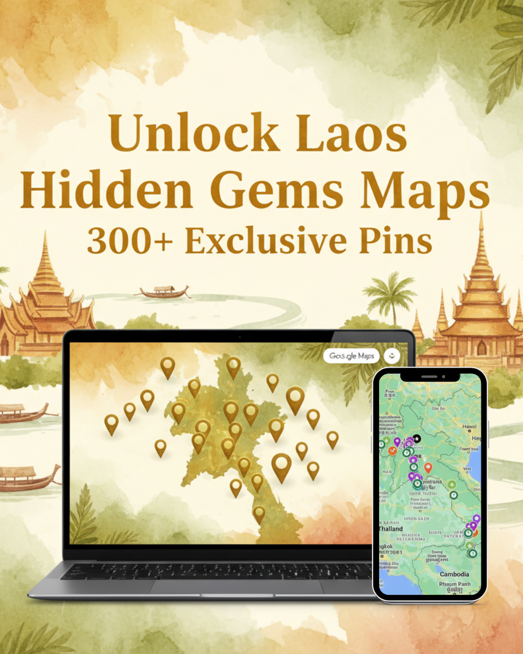 Unlock Laos: The Hidden Gems Collection – Digital Travel Guide, Editable Itinerary & Insider Maps