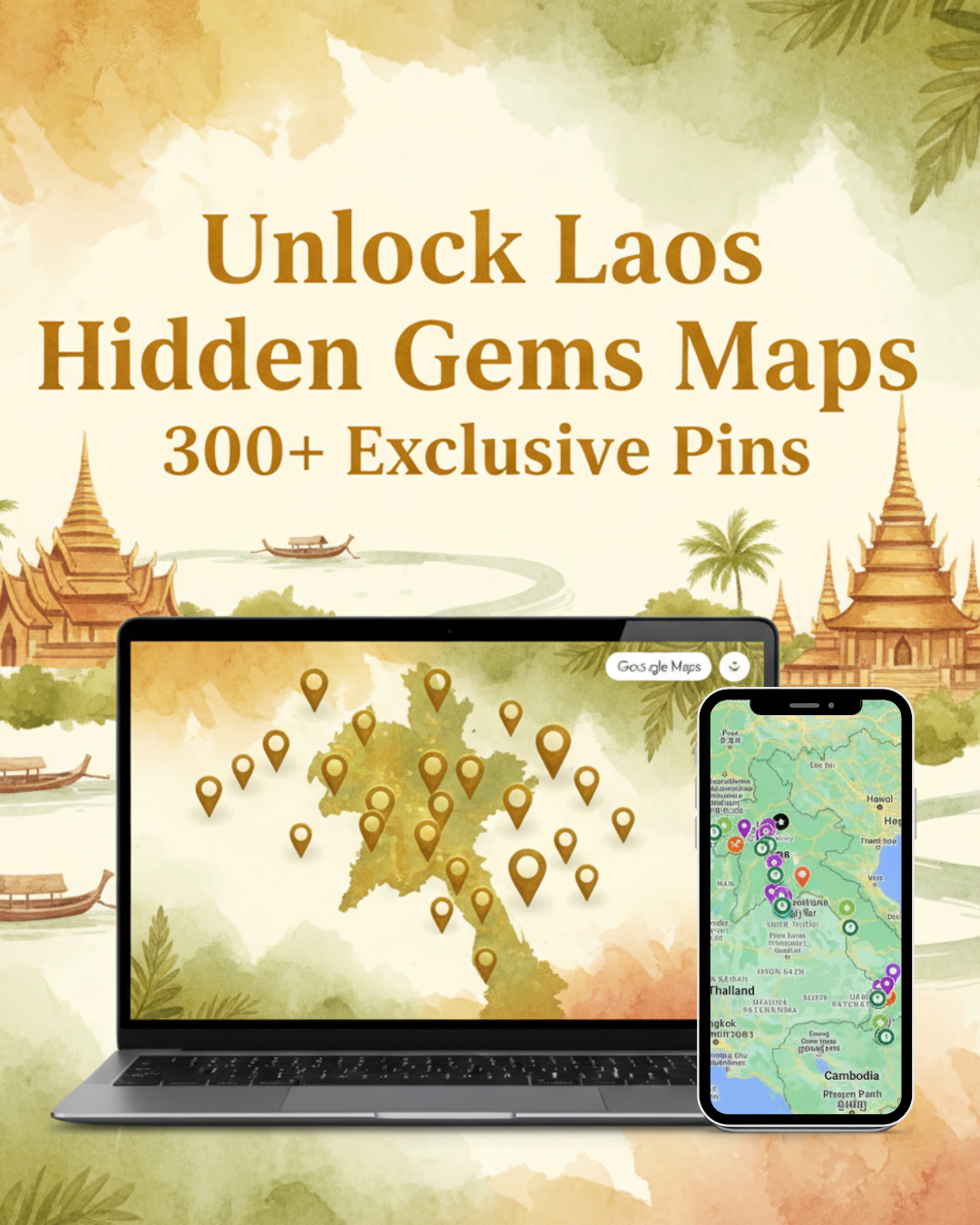Unlock Laos: The Hidden Gems Collection – Digital Travel Guide, Editable Itinerary & Insider Maps