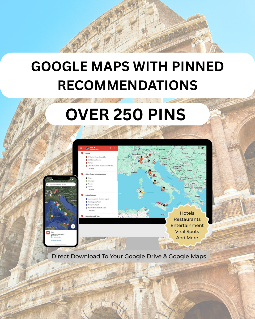 Italy Master Key: Stress-Free Custom Itineraries & 250 Hidden Gems from 60+ Trips