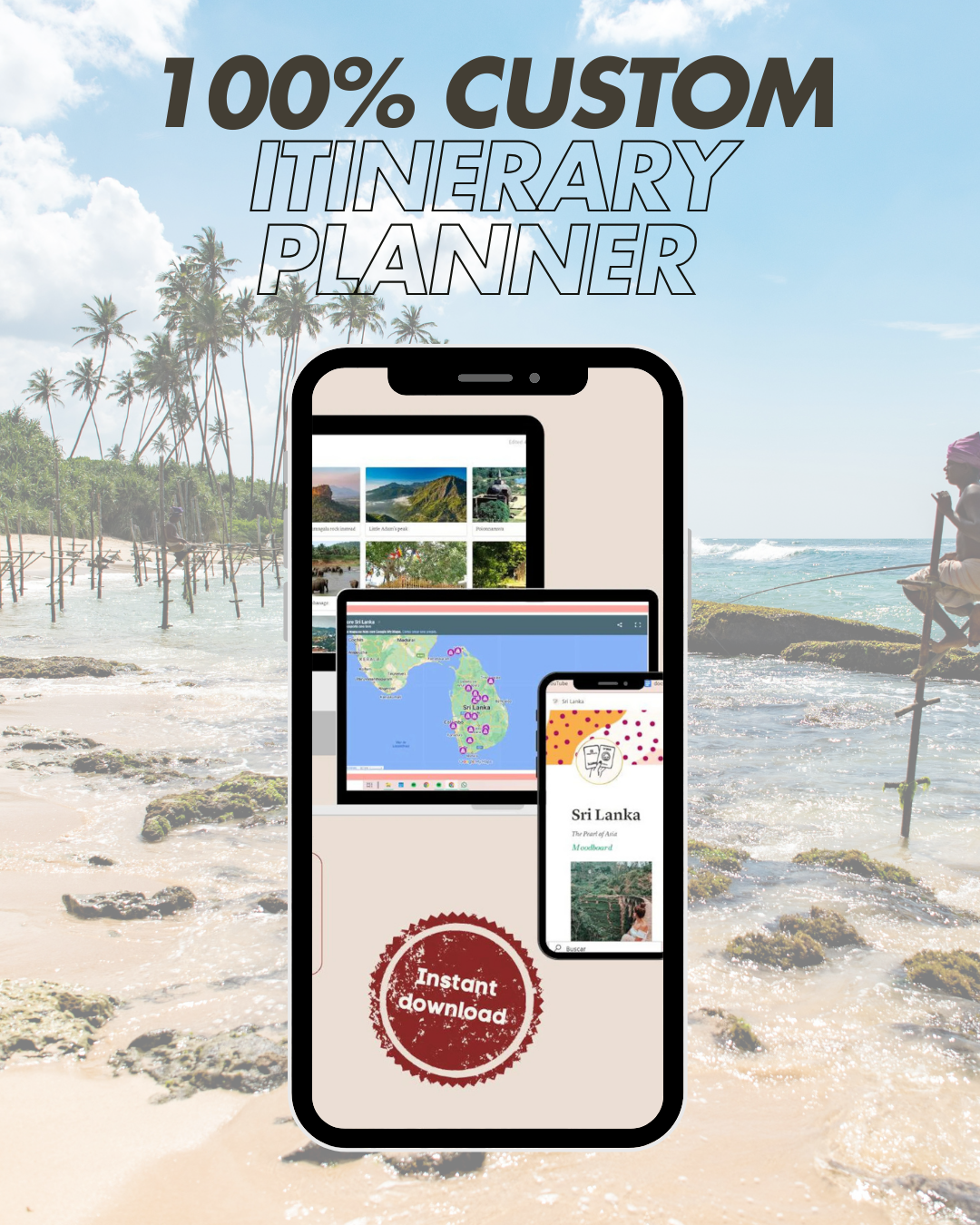 Sri Lanka Master Key: Ultimate Travel Guide + 300+ Map Pins + Editable Digital Planner | Discover Hidden Gems, Culture & Adventure with Ease