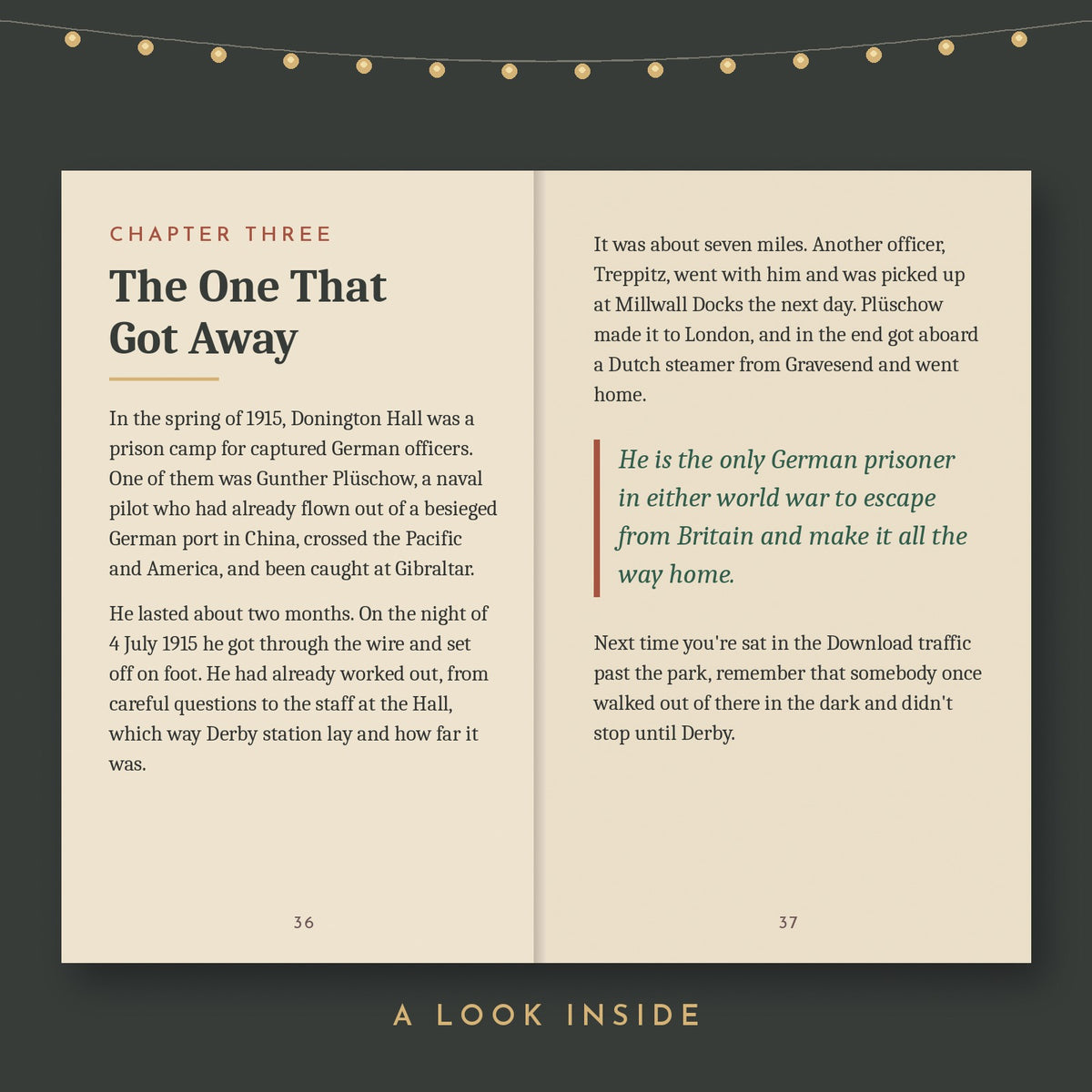 A look inside: the chapter on the 1915 escape from Donington Hall