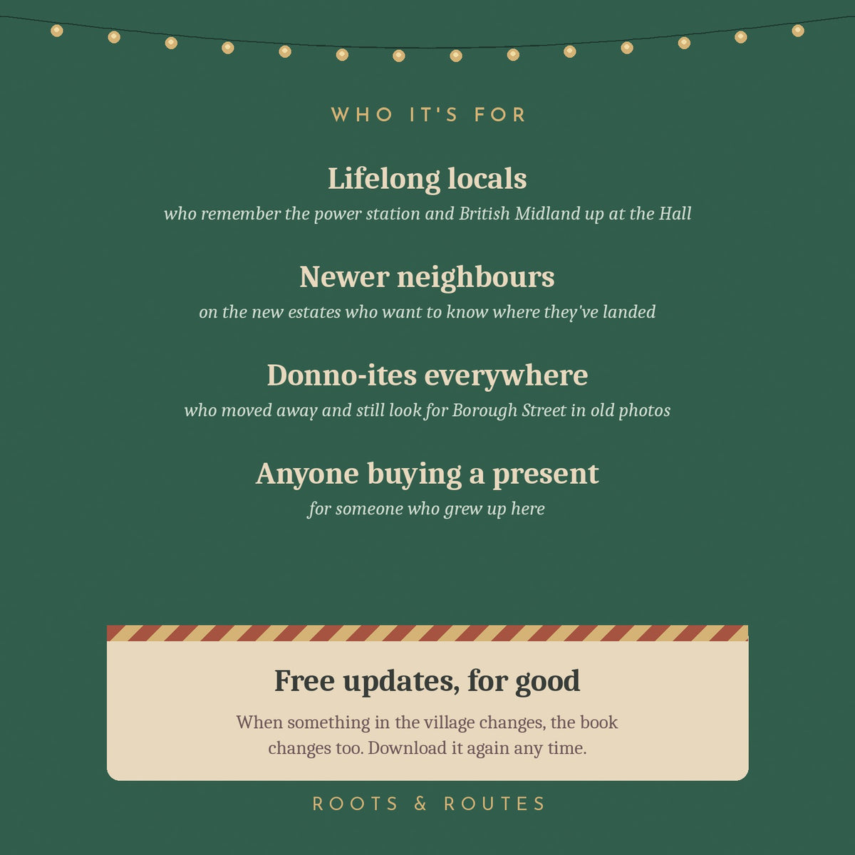 Who Castle Donington By Heart is for, plus free updates