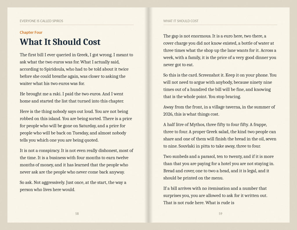 Two page spread from Chapter Four