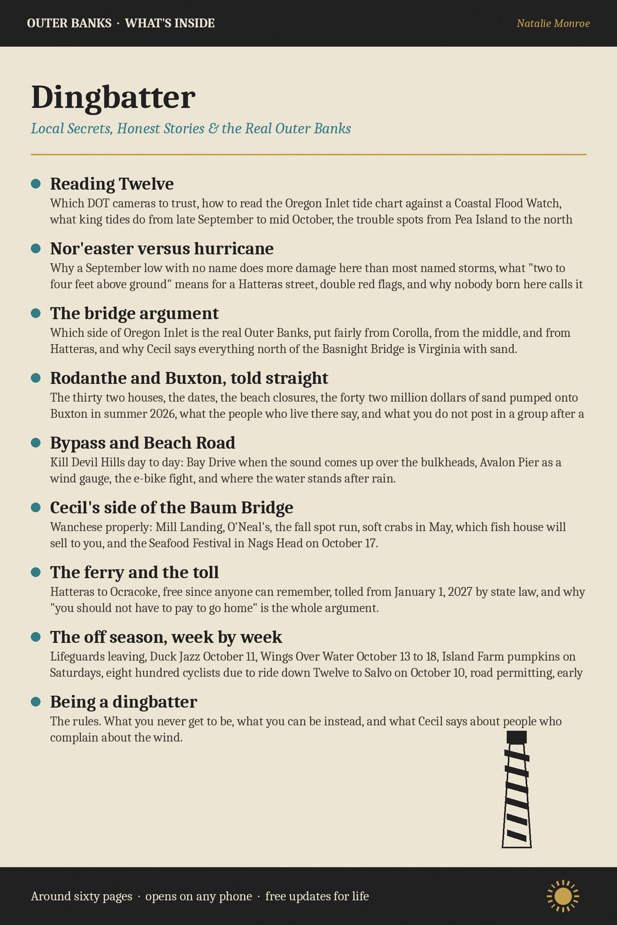 What's inside the Outer Banks ebook