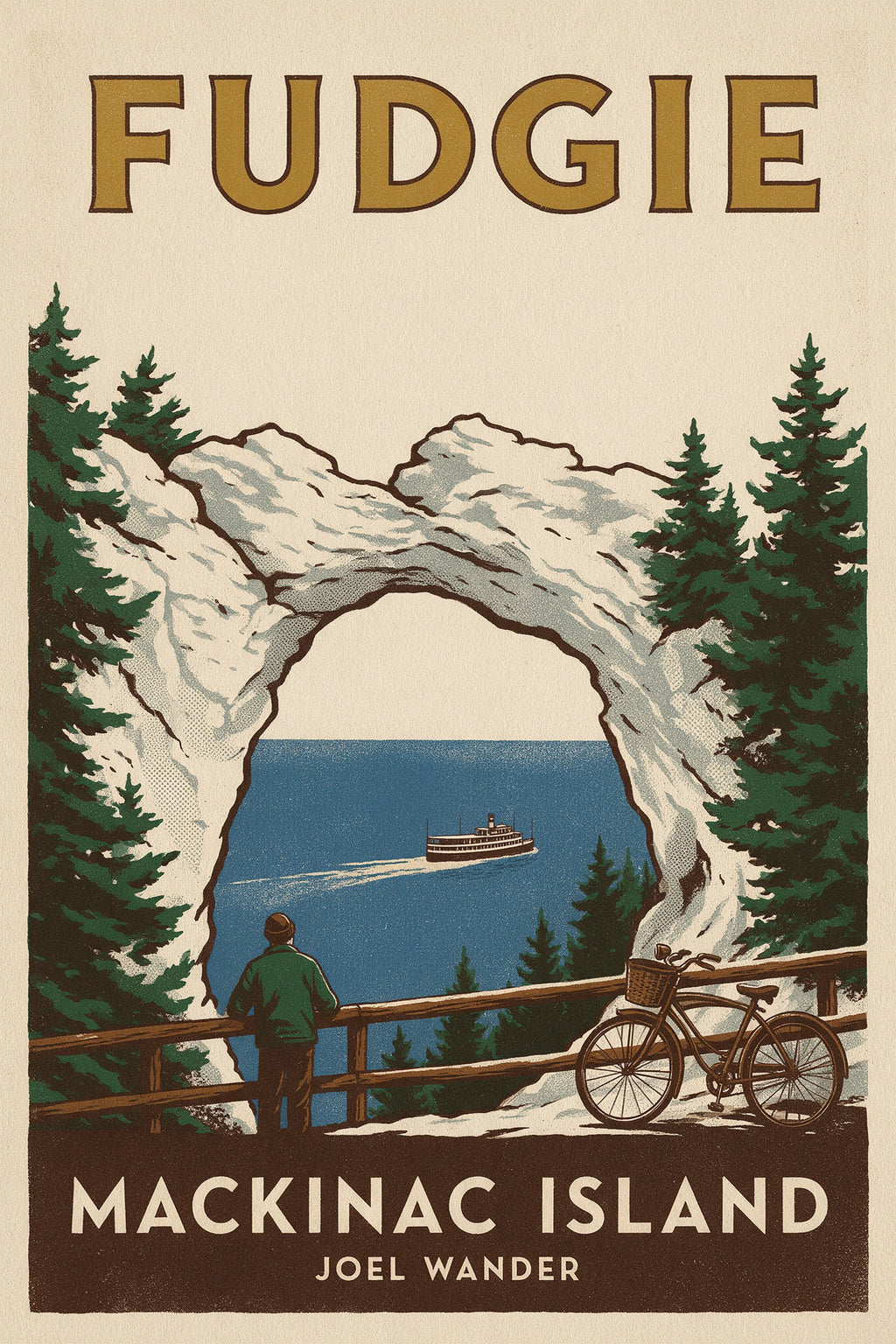 Fudgie: Local Secrets, Honest Stories & the Real Mackinac Island, ebook cover by Joel Wander