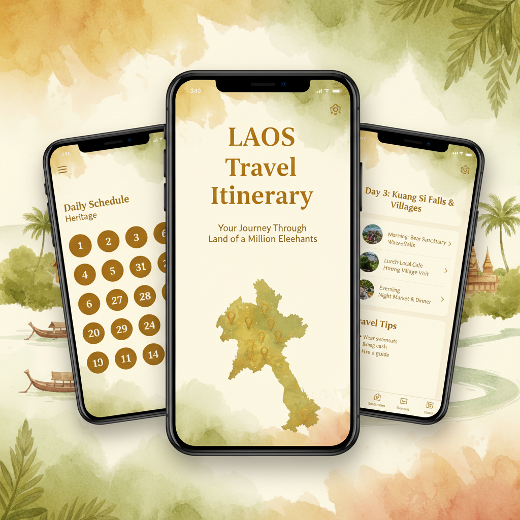 Unlock Laos: The Hidden Gems Collection – Digital Travel Guide, Editable Itinerary & Insider Maps