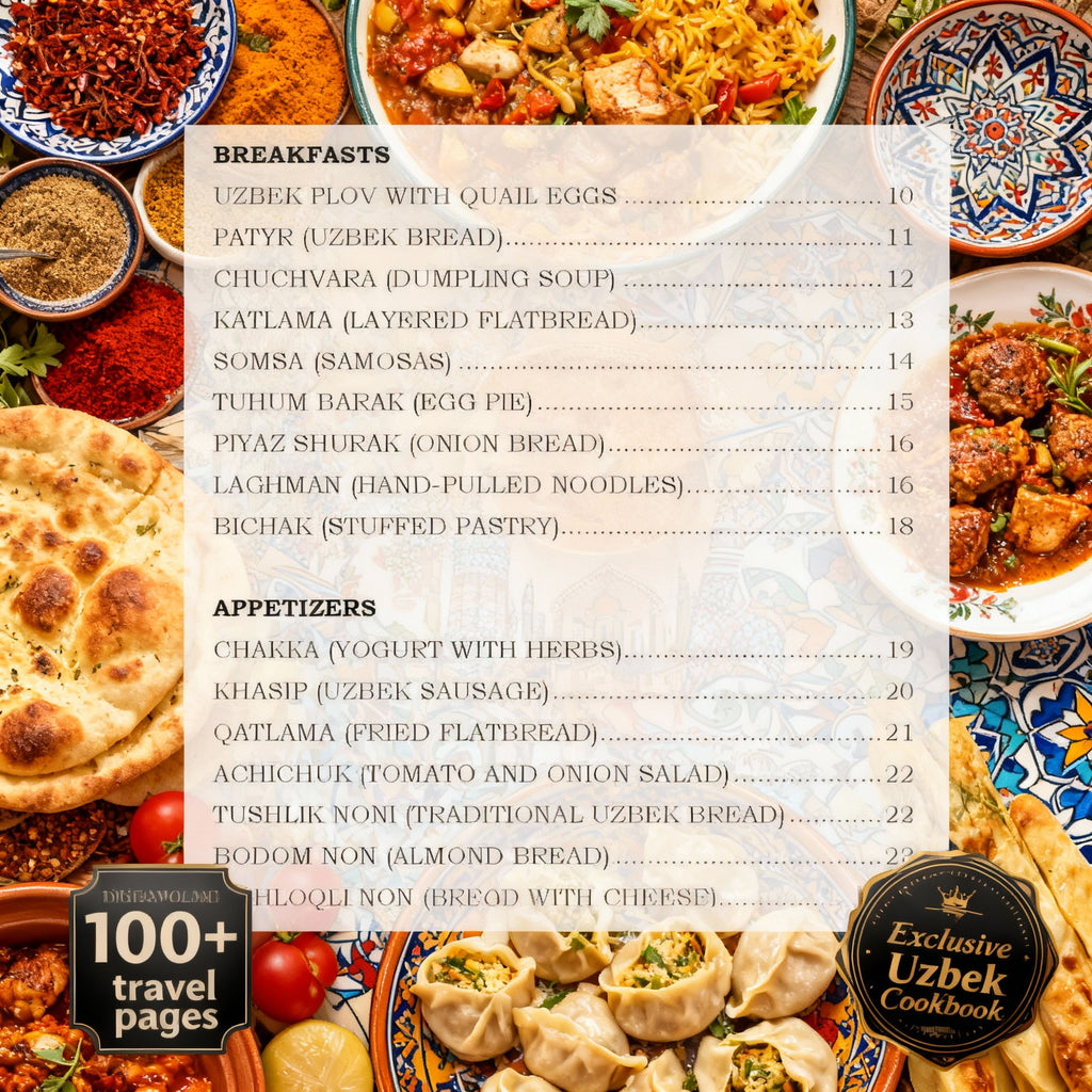 Uzbekistan Master Key: Ultimate 100+ Page Travel Guide + 150+ Insider Maps & Exclusive Cookbook