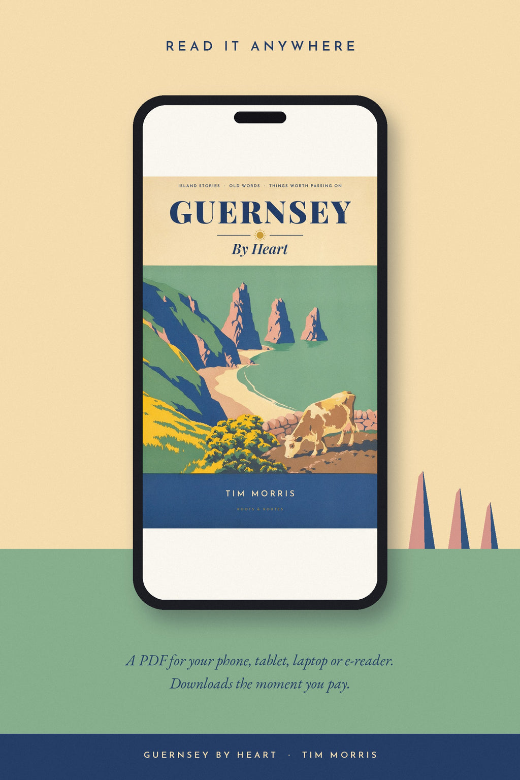 Guernsey By Heart on a phone, a PDF that downloads instantly