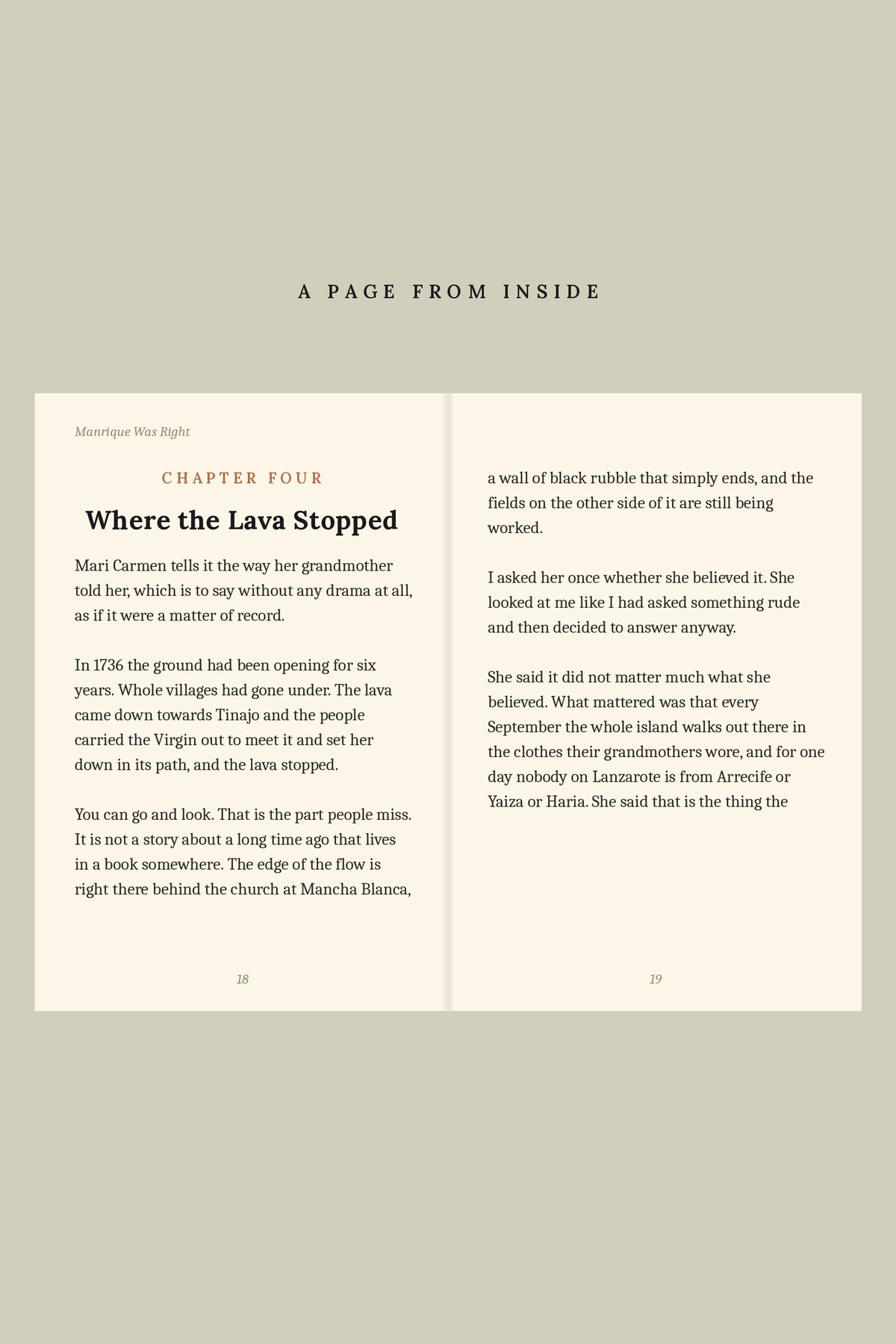 A real page from inside the book