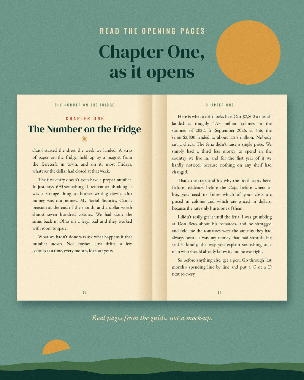 The opening pages of Chapter One, The Number on the Fridge