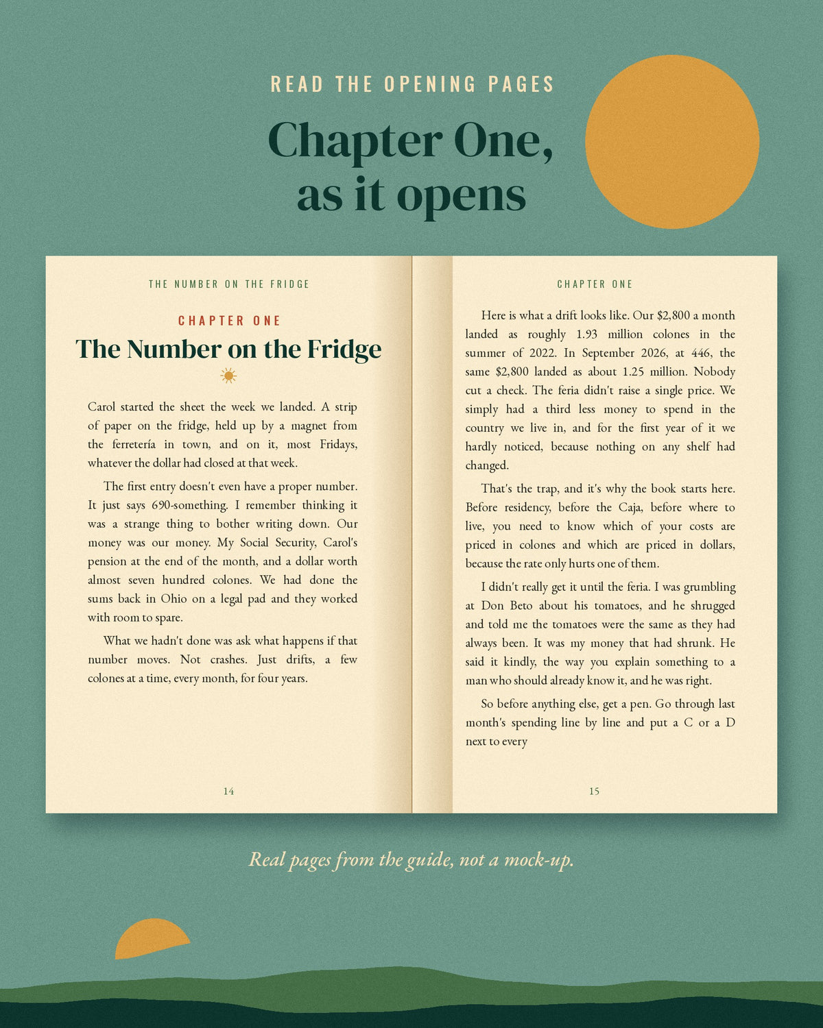 The opening pages of Chapter One, The Number on the Fridge