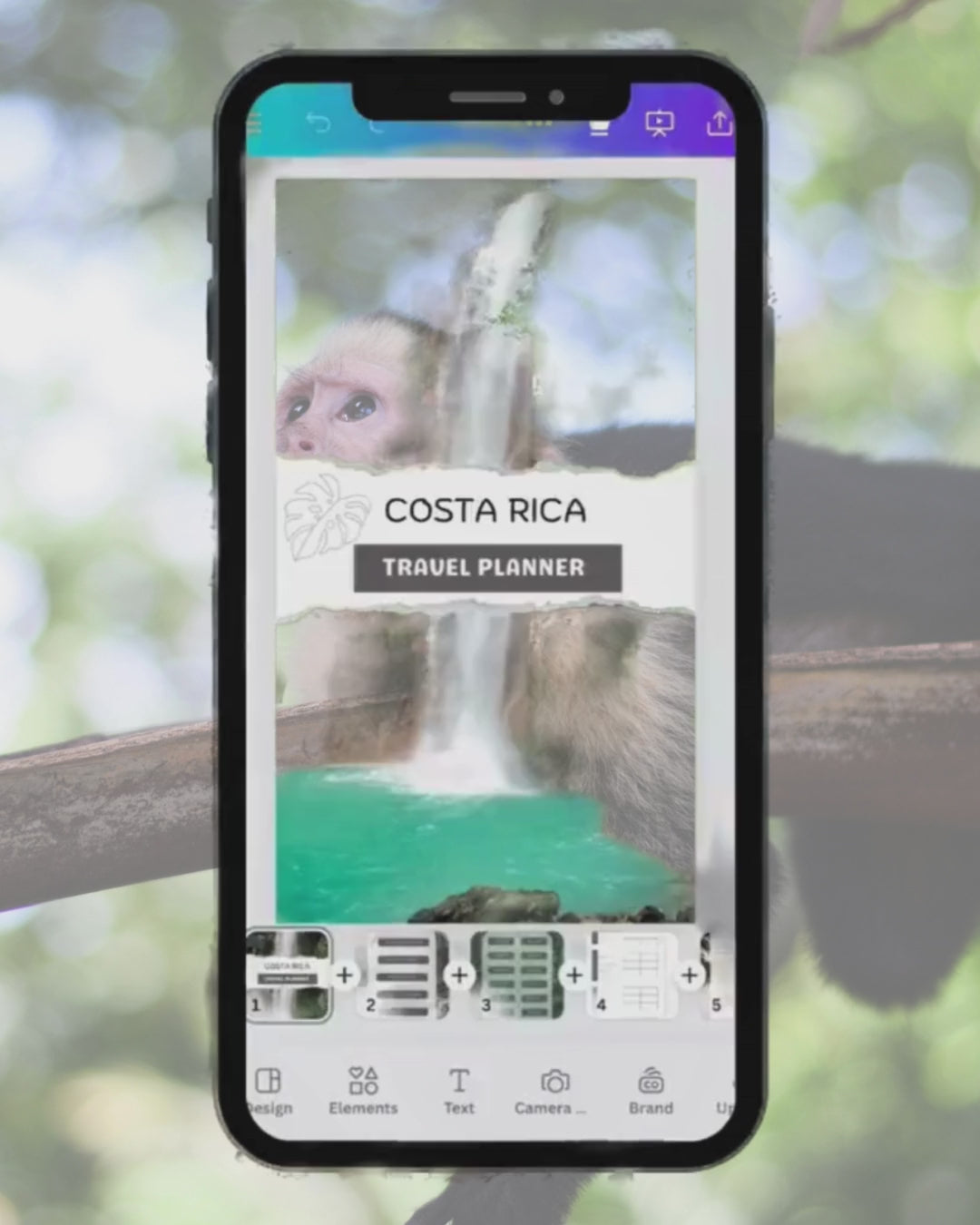 Costa Rica Travel Itinerary — Your Ultimate Customizable Travel Planner in Canva