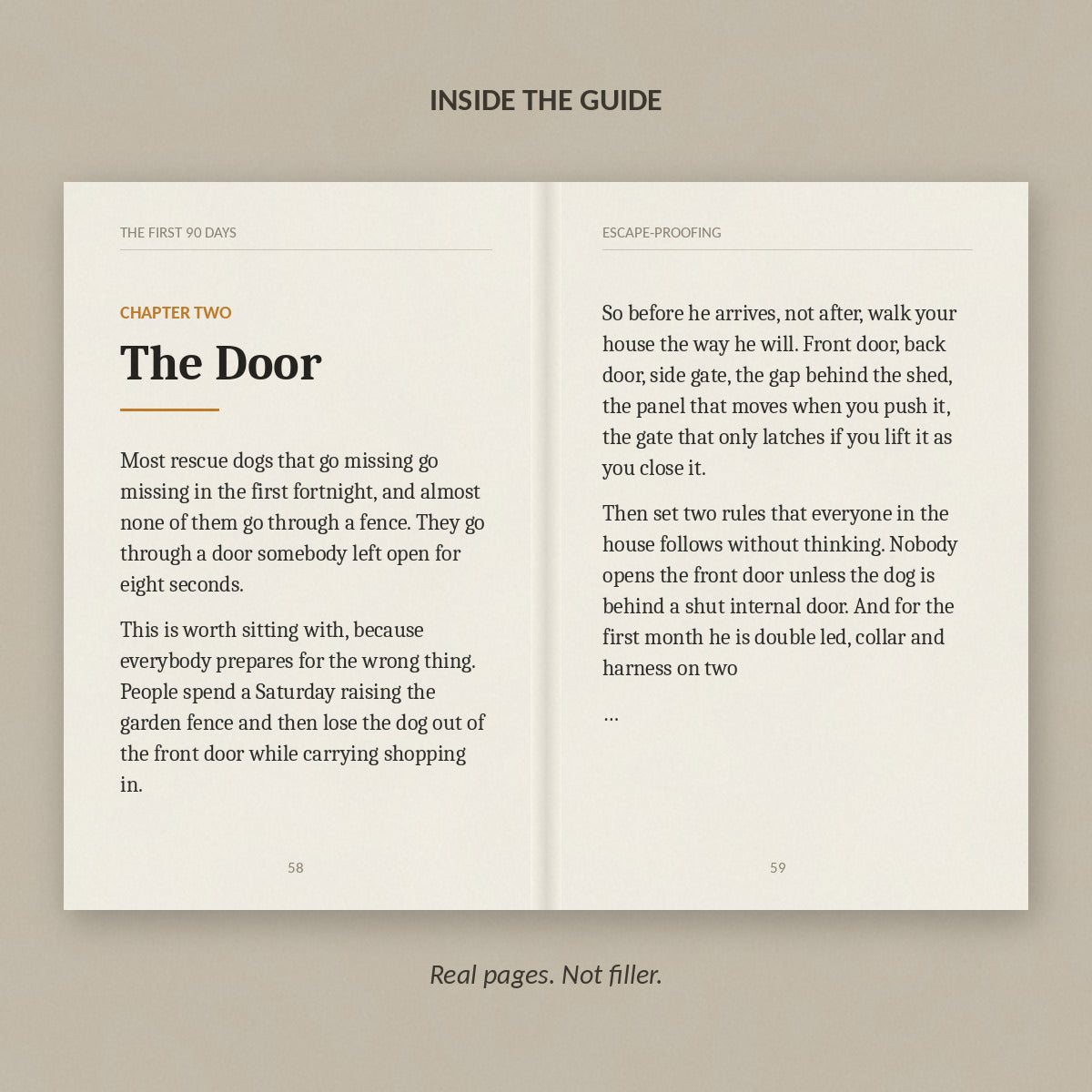 Inside the guide: the escape-proofing chapter