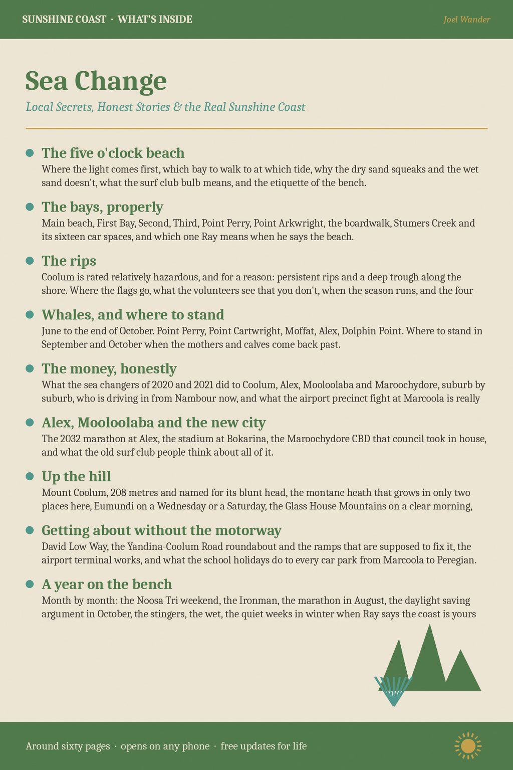 What's inside the Sunshine Coast ebook
