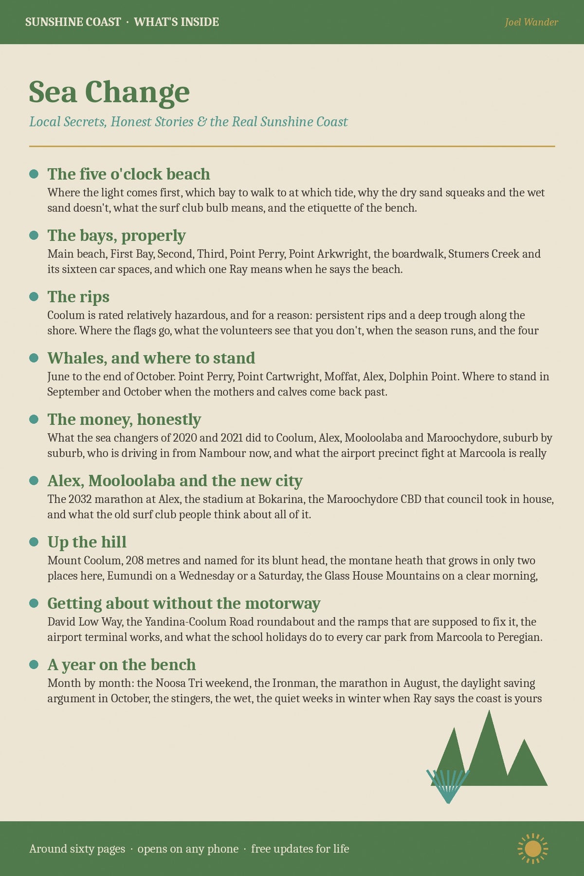 What's inside the Sunshine Coast ebook