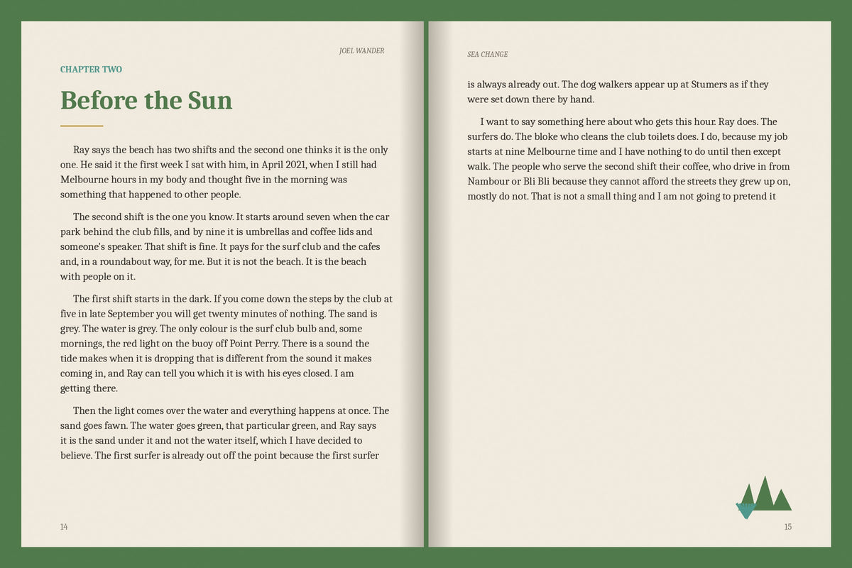 A real two-page spread from the Sunshine Coast ebook, Chapter Two: Before the Sun