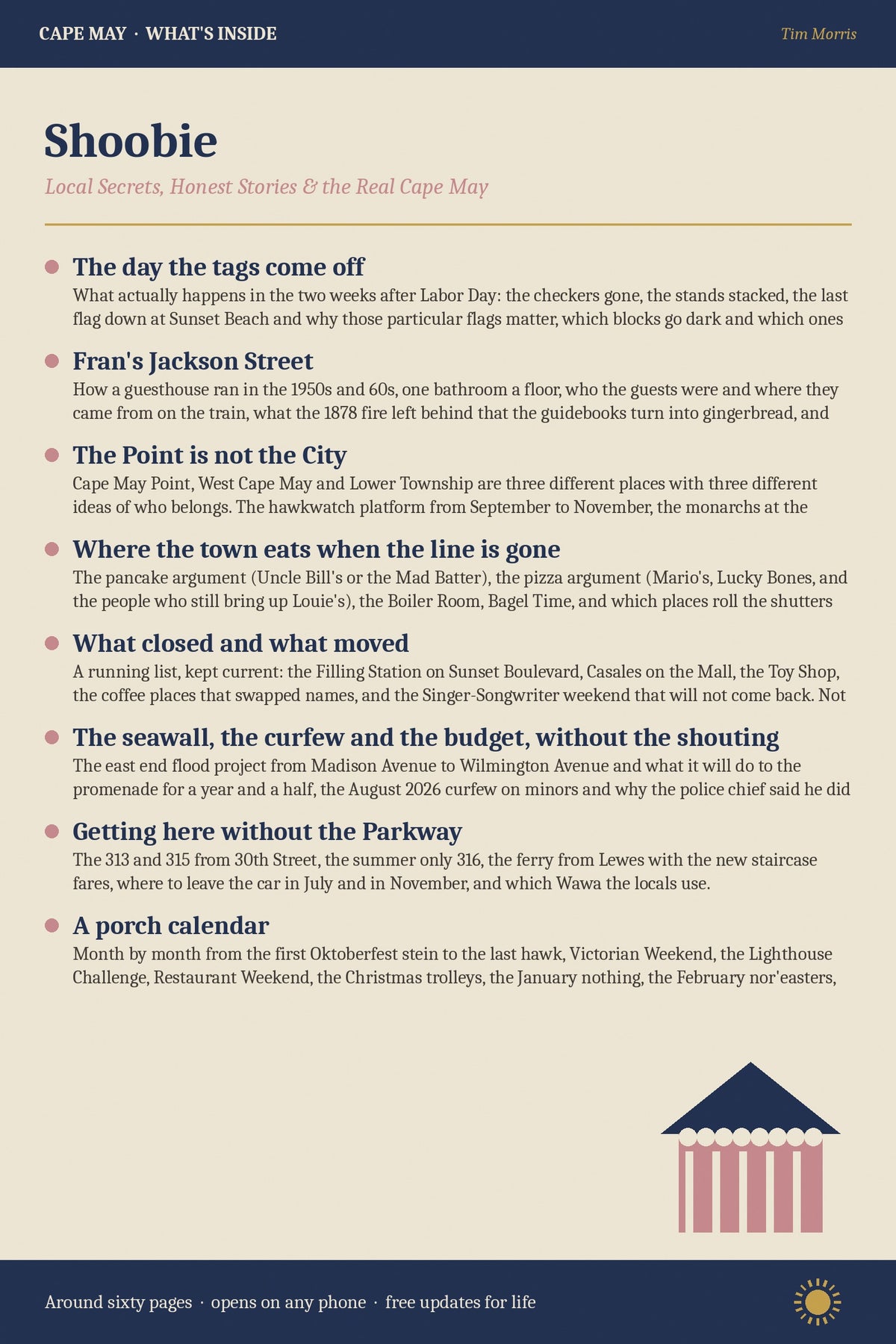 What's inside the Cape May ebook