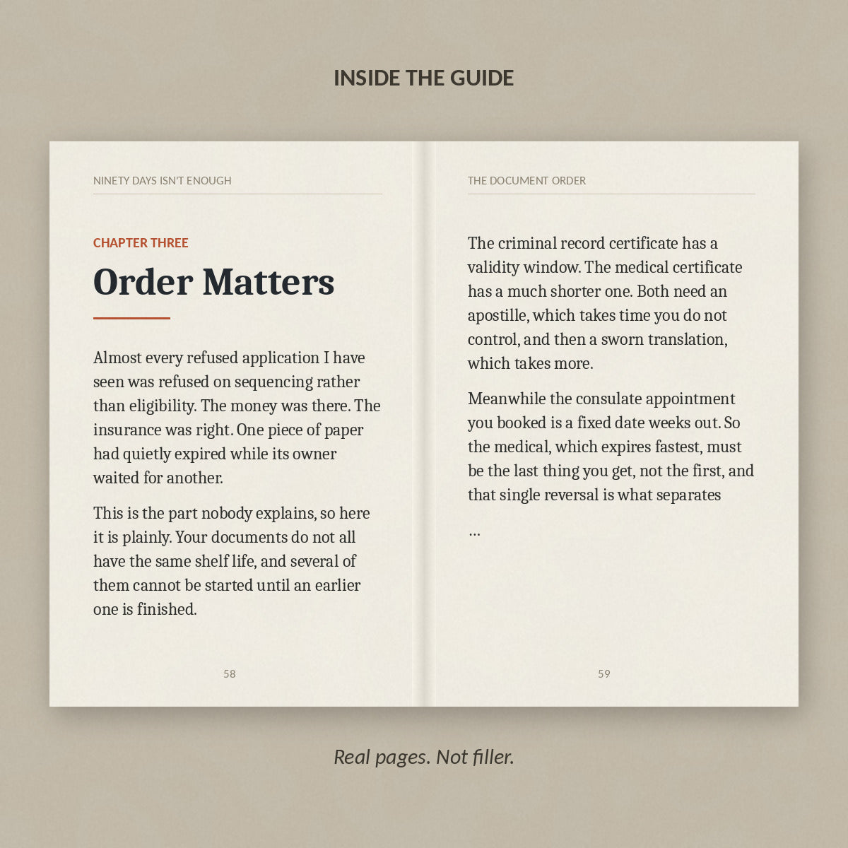 Inside the guide: the document order chapter