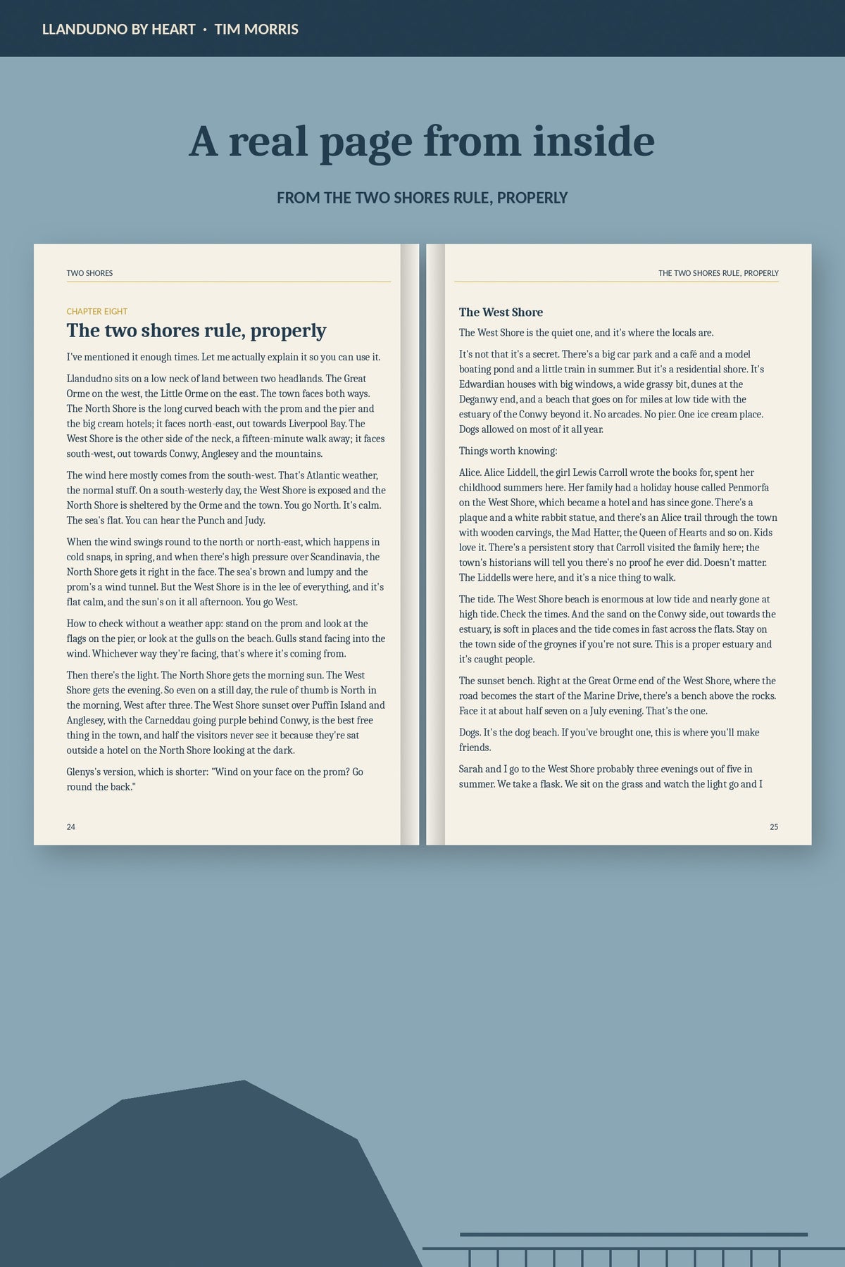 A real two-page spread from Two Shores: The two shores rule, properly
