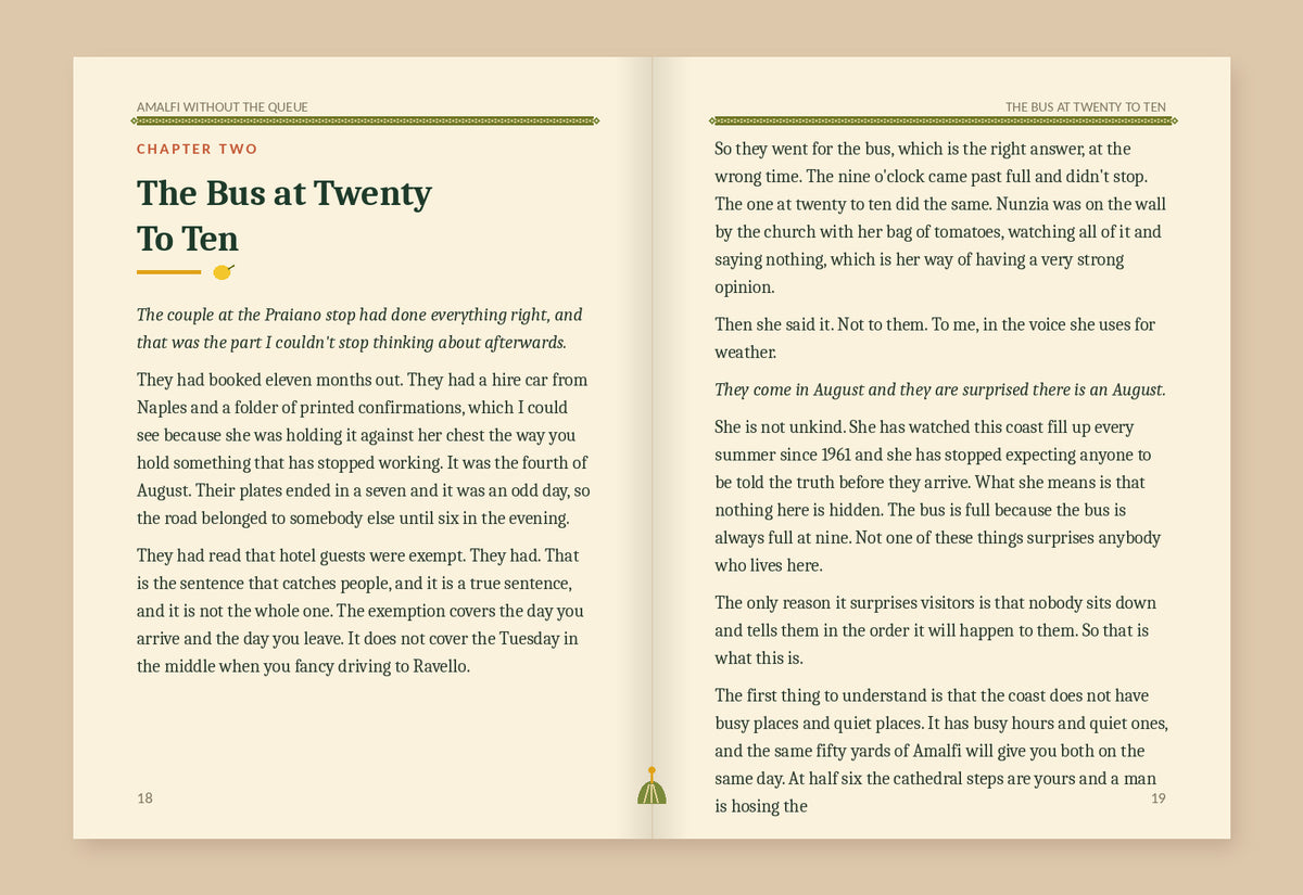 A look inside: Chapter Two, The Bus at Twenty To Ten