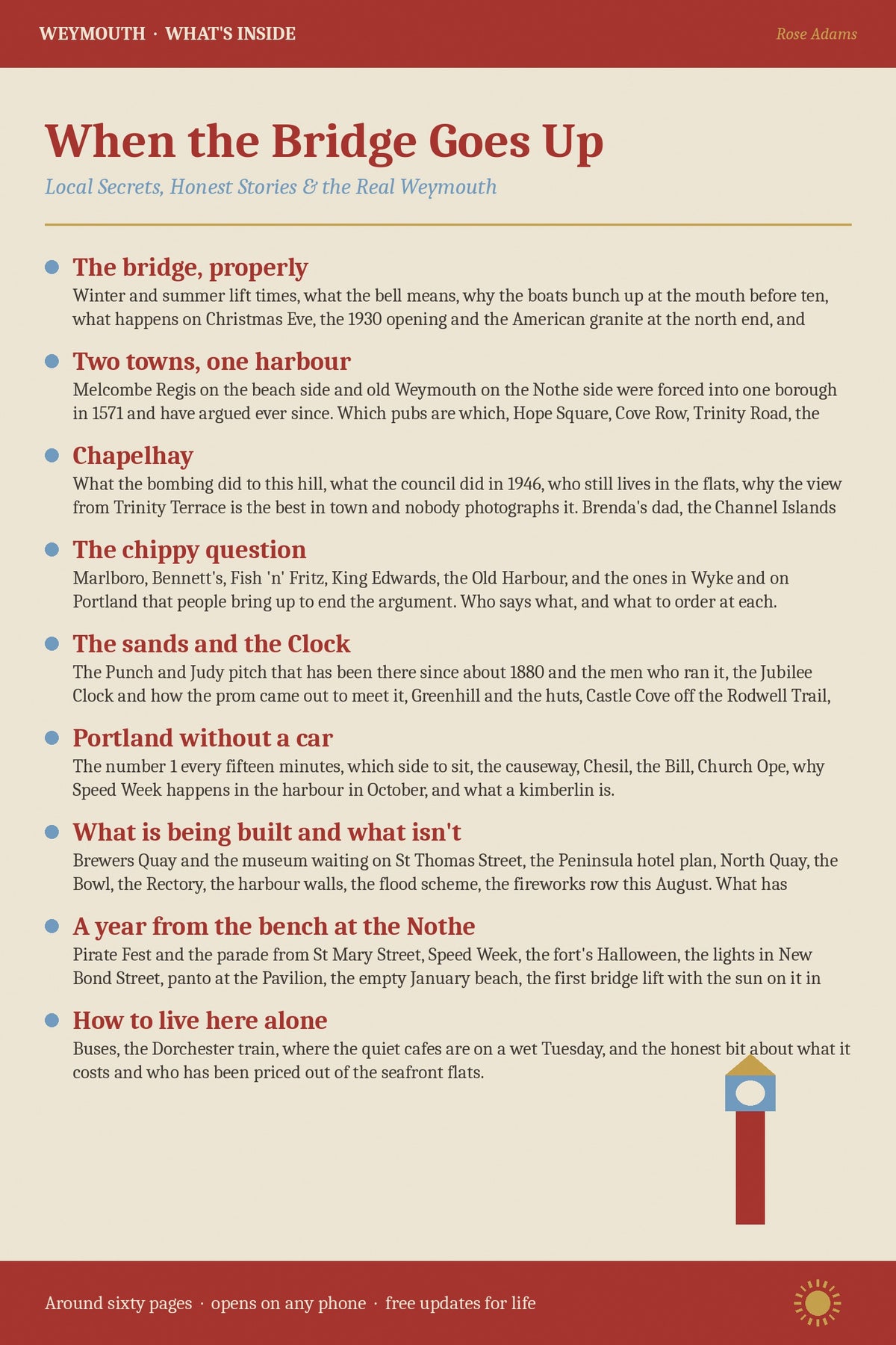 What's inside the Weymouth ebook